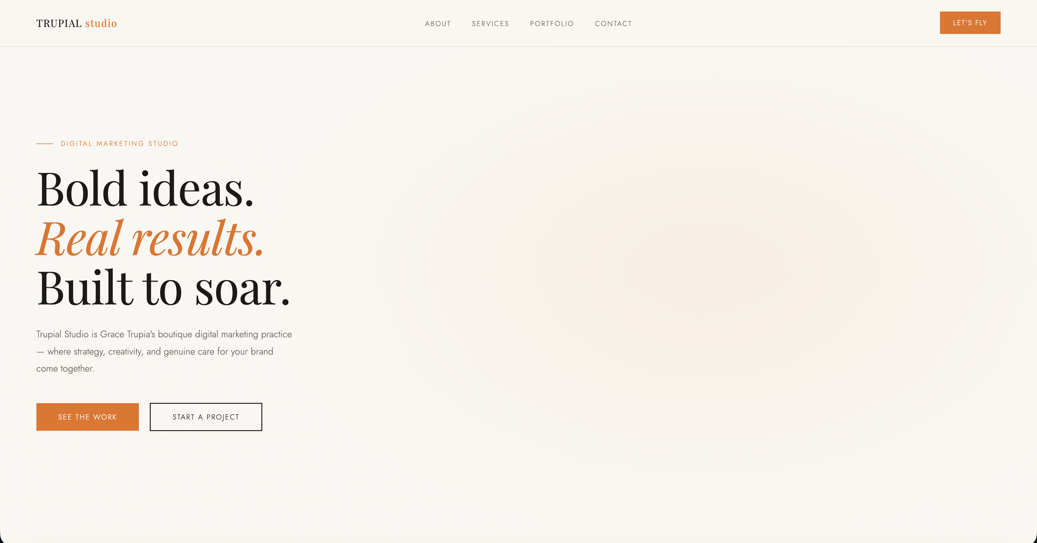 Trupial Studio website